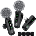 Wireless Lavalier Microphone for iPhone Recording Clip-on Mini Mic for by GoorDik