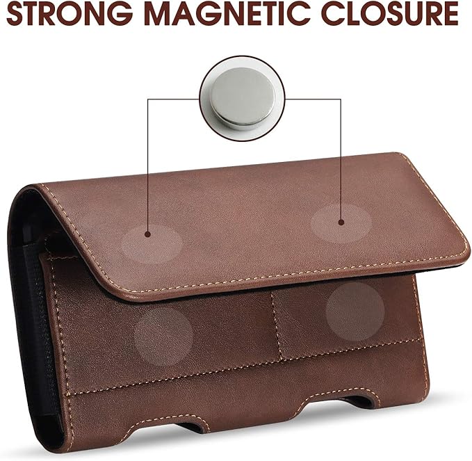 BECPLT for iPhone 13 Mini iPhone 12 Mini SE 2020 Holster Case, Leather Holster - Image 3