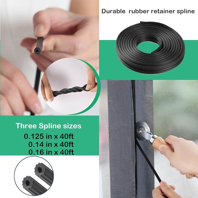 Window Screen Spline, 3 Sizes in 1 Kit - Image 3