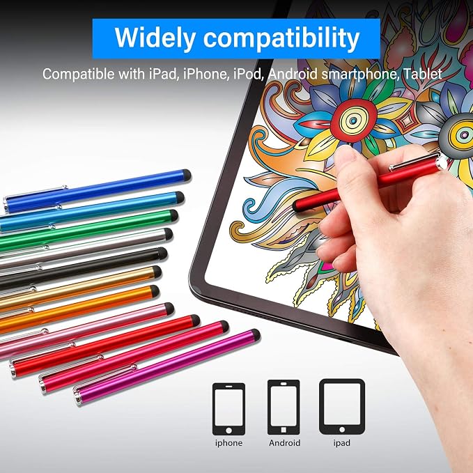Outus 100 Pieces Stylus Pen Slim Touch Screen Stylus Universal Capacitive - Image 4