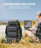 BLAVOR Solar Charger Power Bank, PD 18W Fast Charging 20000mAh Battery Pack - Image 3