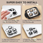 beuxece Compatible for iPhone 16 Pro/iPhone 16 Pro Max Camera Lens Protector - Image 7