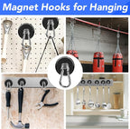 LOVIMAG Magnetic Hooks, 150LBS Strong Magnet Hooks Black Swivel Magnetic Hook - Image 6