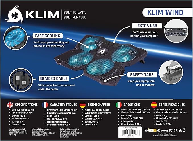 KLIM Wind Laptop Cooling Pad - Image 9