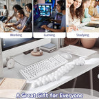 Cloud Wrist Rest for Keyboard and Mouse, Memory Foam PU Leather Keyboard Wrist - Image 6