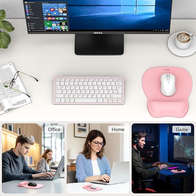 TECKNET Gel Mouse Pad with Wrist Rest, Ergonomic Office Mousepad with Wrist - Image 7