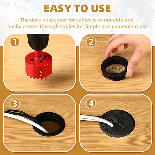 Desk Grommet 2 Inch 8 Pieces, Desk Hole Cover - Image 4