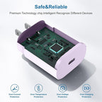 Type C Charger, 2 Pack 25W PD USB C Wall Charger Super Fast Charging Block & - Image 2