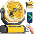 Orteen Rechargeable 9-Inch Portable Table Fan, 20000mAh Battery Powered Camping by Orteen