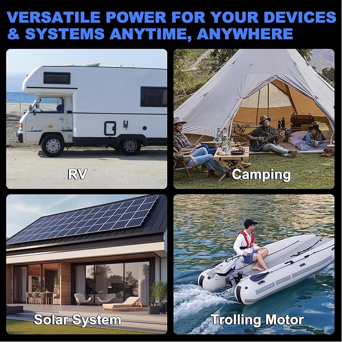 12V 100Ah Trolling Motor Bluetooth LiFePO4 Battery, 120A BMS Rechargeable BCI - Image 8
