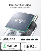 Silkland USB 4 Cable for Thunderbolt 4 Cable 4FT, 40Gbps Data Sync, 8K/6K@60Hz - Image 8