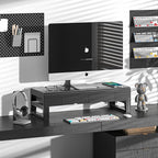 Computer monitor stand with 2 drawer ，Laptop Desk Shelf & Monitor Riser - Image 3