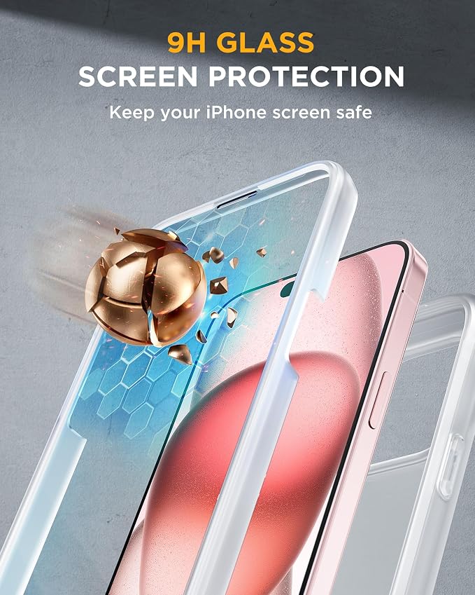 Miracase Glass Series Designed for iPhone 15 Plus Case 6.7', Full-Body Military - Image 5