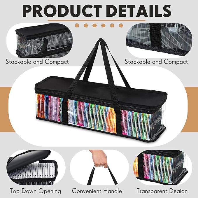 Woanger 20 Pieces Cd Storage Bags Transparent PVC DVD Storage Cases 1000 Cd - Image 3