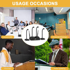 4-Channel Wireless Conference Microphone System, UHF Compact Cordless Mic Set - Image 8