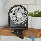 Treva 5 Inch Rechargeable Powered Clip Fan 3 Speed Slim and Portable Indoor and - Image 8