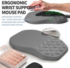 2-in-1 Ergonomic Set, Wave Keyboard Wrist Rest and Massage Slope Mouse Pad - Image 3