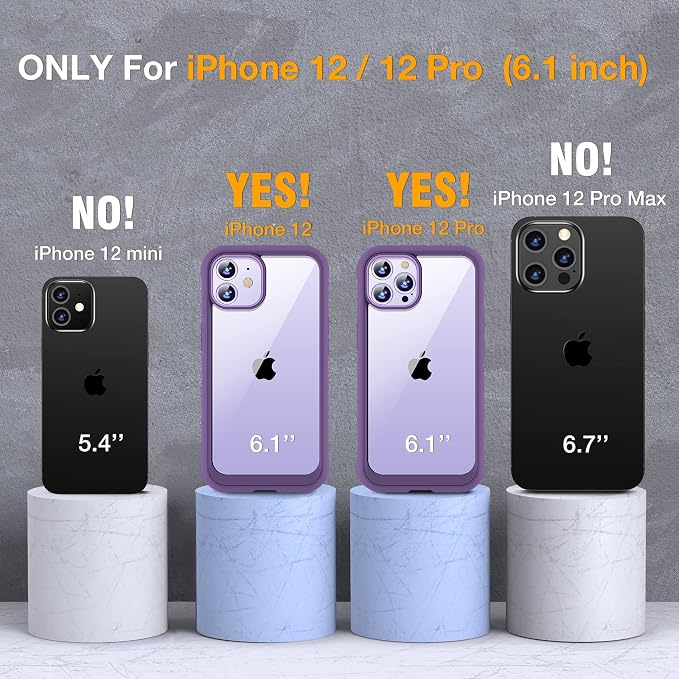 Miracase Glass Series for iPhone 12/12 Pro Case 6.1 inch, Upgraded Full-Body - Image 6