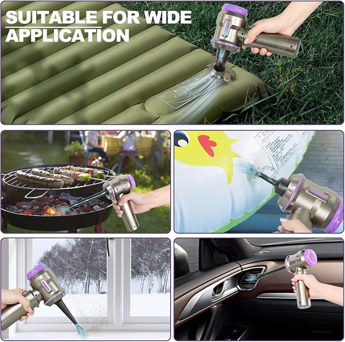 PeroBuno Electric Air Duster, Mini Vacuum Cleaner Cordless, 35mins Runtime - Image 5