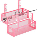 Under Desk Cable Management Tray, 15.7'' No Drill Steel Desk Cable Organizers by BESTFORYOU
