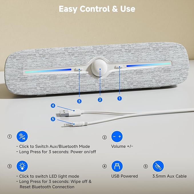 SOULION R90 Bluetooth Computer Speakers - Image 3