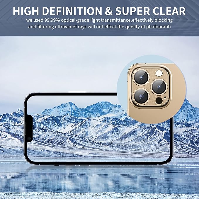 Camera Lens Protector for iPhone 14 Pro/iPhone 14 Pro Max, Alloy Metal Camera - Image 4