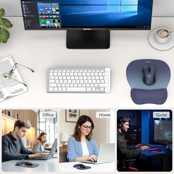 TECKNET Gel Mouse Pad with Wrist Rest, Ergonomic Office Mousepad with Wrist - Image 7