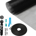 Window Screen Repair Kit, Durable Fiberglass Black Window Screen kit by AOPHY