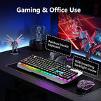 AULA Keyboard, T102 104 Keys Gaming Keyboard and Mouse Combo - Image 8