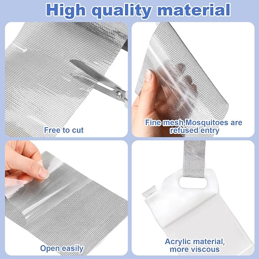 Extra Wide 12 inch x 20 ft Window Screen Tape Mesh Repair Strong Adhesive - Image 5