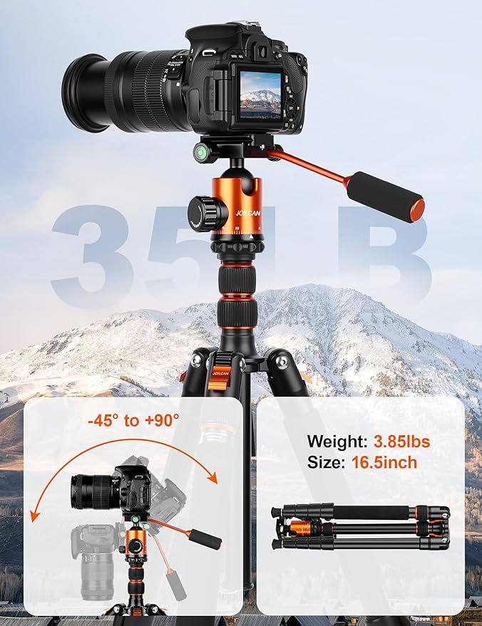Camera Tripod, Converts to Monopod, Holds 35lbs - Image 2