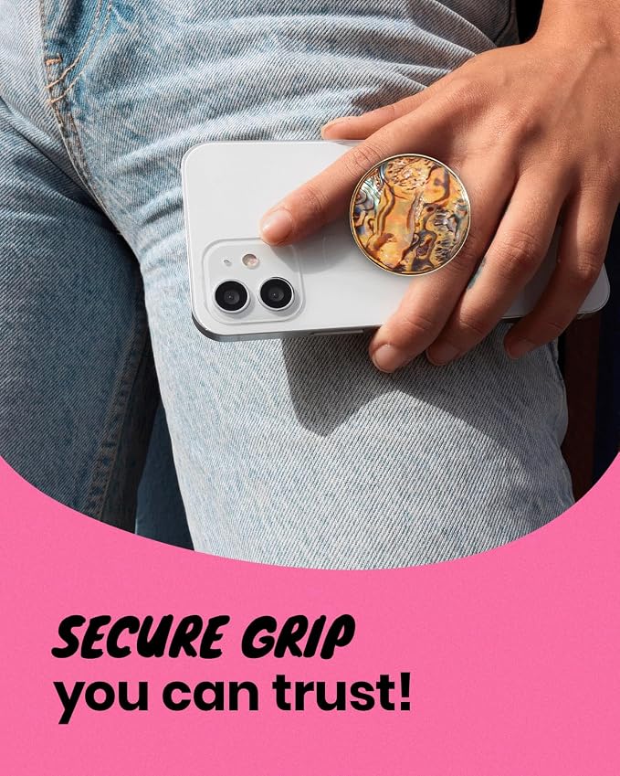 OnTheGrip Cute Natural Seashell Design Round Shape Collapsible Mobile Phone - Image 6