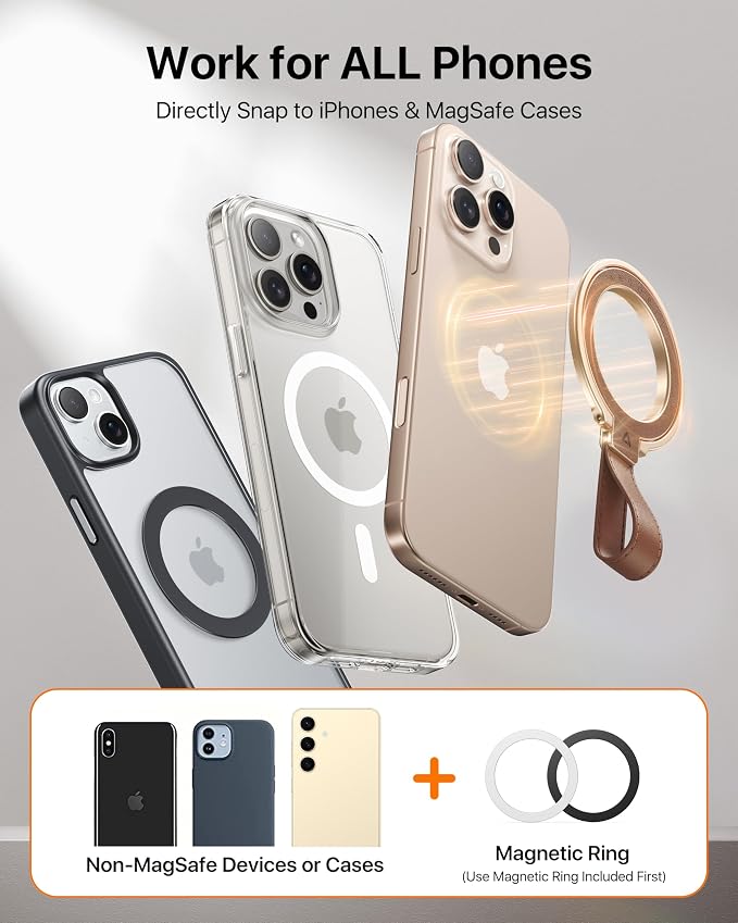 andobilMagnetic Phone Grip for MagSafeAdjustable Phone Ring Kickstand - Image 8