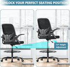 Tall Drafting Chair with Footrest Ring - Image 5