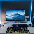 Large Gaming Mouse Pad for Desk, Wildflowers Night Desk Mat, Wild Floral Flower - Image 6