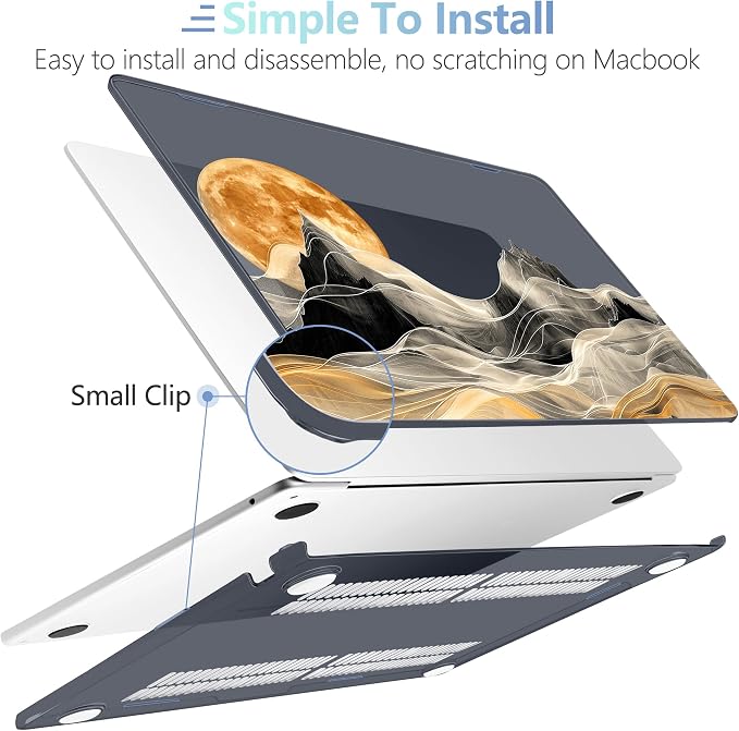MEEgoodo Case for M4/M3/M2 MacBook Air 13.6 inch Case 2025 2024 2022, Fit Model - Image 5