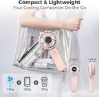 Portable Handheld Fan, 5000mAh Rechargeable Battery, Max 15H Cooling, 4 Speeds - Image 6