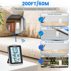 GEEVON Indoor Outdoor Thermometer Wireless Digital Hygrometer Temperature and - Image 6