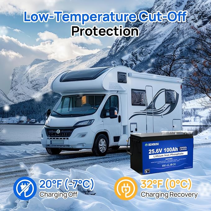 DC HOUSE 24V 100Ah LiFePO4 Lithium Battey, Low Temp Cut-Off BMS, Home Energy - Image 2