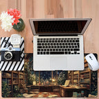 an Old Library Gaming Mouse Pad 3mm Thick Stitched Edge Waterproof Non-Slip - Image 6