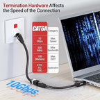 AMPCOM CAT6A UTP RJ45 Keystone Jack 50u Gold Plating Reusable Ethernet Wall Jack - Image 6