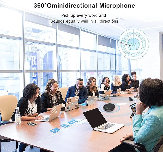 Bluetooth Speakerphone Conference Microphones, Wireless Conference Speaker - Image 3