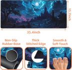 Mouse Pad Large Gothic Graveyard Non-Slip Game Desk Mat - Image 3