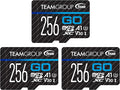 TEAMGROUP GO Card 256GB x 3 PACK Micro SDXC UHS-I U3 V30 4K by TEAMGROUP