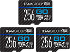 TEAMGROUP GO Card 256GB x 3 PACK Micro SDXC UHS-I U3 V30 4K by TEAMGROUP