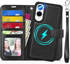 TUCCH Wallet Case for Galaxy S25 Edge, Removable 2 in 1 RFID Blocking Wrist by TUCCH