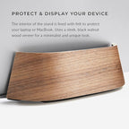 HumanCentric Vertical Laptop Stand in Black Walnut Wood, Upright Adjustable - Image 6