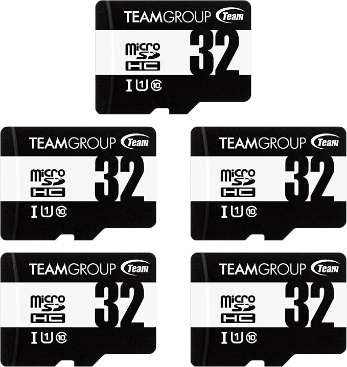 TEAMGROUP Micro 32GB x 5 Pack UHS-I U1 Class 10 SDHC SDXC Read Speed up to by TEAMGROUP