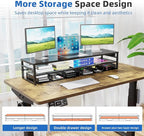Simple Trending 2 Tier Metal Monitor Stand Riser - Image 3