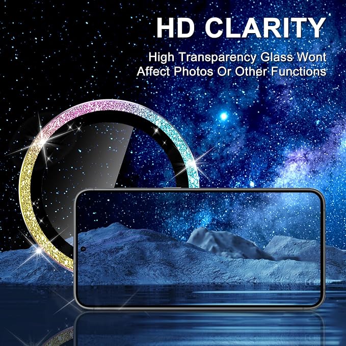 for Samsung Galaxy S24 Camera Lens Protector, Individual Metal Ring Tempered - Image 4